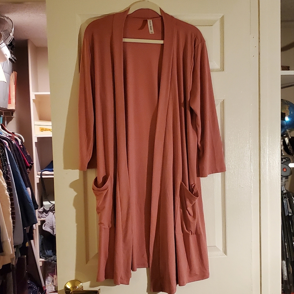 Zenana Premium: Cardigan in Rose